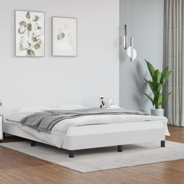 Vidaxl Okvir za krevet Bijeli 140x190 cm Implicitna koža