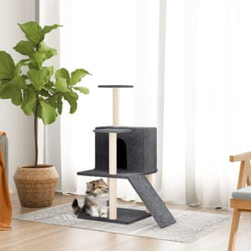 Vidaxl Grebalica za mačke sa sisal stupićima tamno siva 82 cm