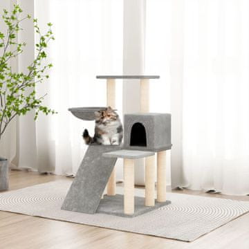 Vidaxl Grebalica za mačke sa sisal stupićima svijetlosiva 82 cm
