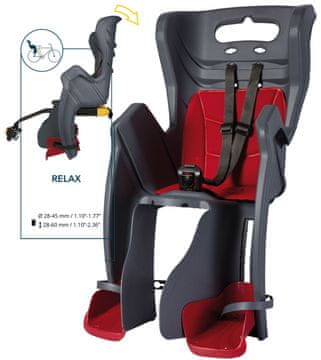 Bellelli Dječja sjedalica za bicikl Bellelli Little Duck Relax crno-crvena