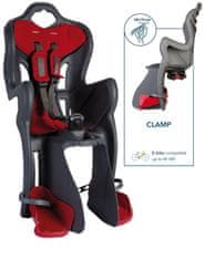 Bellelli Dječja sjedalica za bicikl Bellelli B-ONE CLAMP s pričvršćivanjem na nosač bicikla crno-crvena