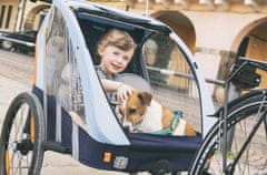 Bellelli Dječja kombinirana prikolica Bellelli za bicikl + dječja kolica za 2 djece plava