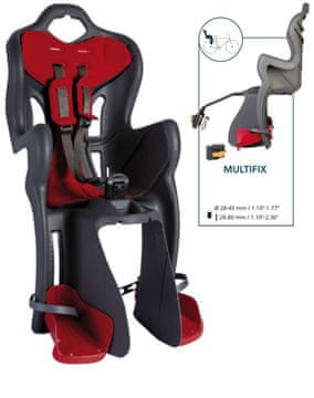 Bellelli Dječja sjedalica za bicikl Bellelli B-ONE Standard crno-crvena