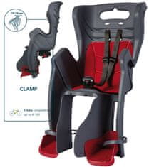 Bellelli Dječja sjedalica za bicikl Bellelli Little Duck Clamp crno-crvena