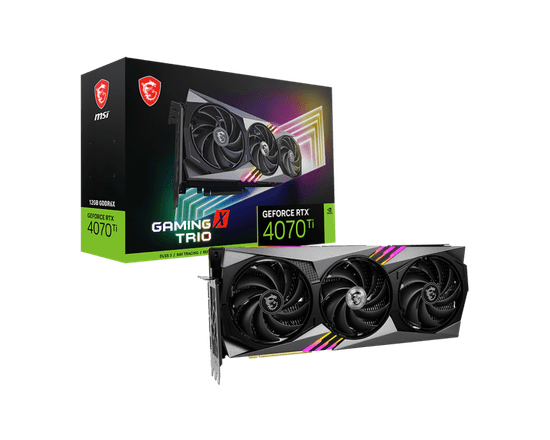 MSI GeForce RTX 4070 Ti GAMING X TRIO 12G grafička kartica, 12 GB GDDR6X