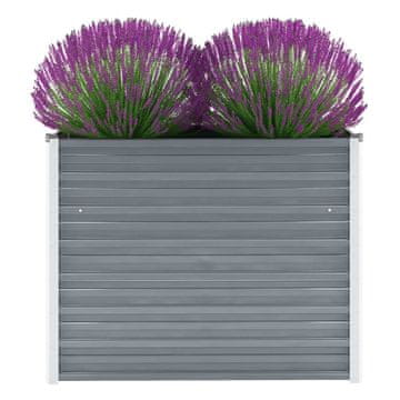 Vidaxl Povišena gredica od pocinčanog čelika 100x40x77 cm siva