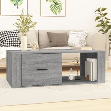 Vidaxl Klub stolić, sivi hrast sonoma, 100x50,5x45 cm