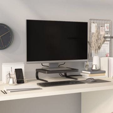 Vidaxl Stalak za monitor, crni, 37x28x11,5 cm