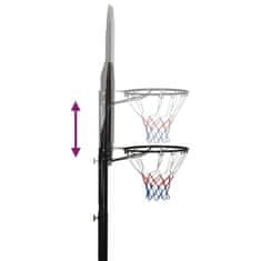 Vidaxl Košarkaški stalak crni 258 - 363 cm od polietilena