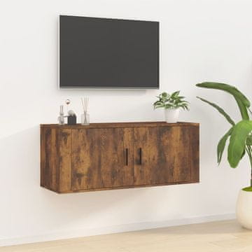 Vidaxl Zidni TV ormarić dimljeni hrast 100x34,5x40 cm