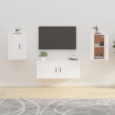 Vidaxl Zidni TV ormarići, 2 kom, bijeli, 40x34,5x60 cm