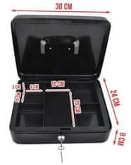 Malatec Prijenosna blagajna 300x240x90 - crna ISO