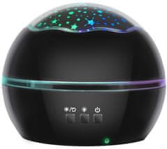 Izoxis Projektor noćnog neba Deluxe crni Malatec 16857