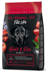 Fitmin pseći briketi For Life Beef & Rice, 2,5 kg