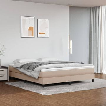Vidaxl Okvir za krevet Cappuccino 160x200 cm umjetna koža