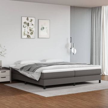 Vidaxl Okvir kreveta, sivi, 200x200 cm, umjetna koža