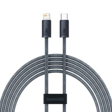 BASEUS Kabel za iPhone USB-C - Lightning Power Delivery 20W 2m - sivi