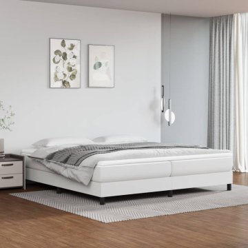 Vidaxl Okvir za krevet Bijeli 200x200 cm Implicitna koža