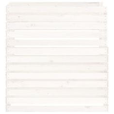 Vidaxl Komposter bijela 100 x 100 x 102 cm od masivne borovine