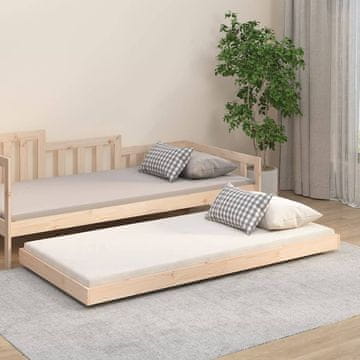 Vidaxl Okvir kreveta bez madraca 75x190 cm Masivni borov drvo