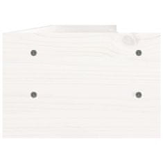 Vidaxl Stalak za monitor bijeli 100 x 24 x 16 cm od masivne borovine