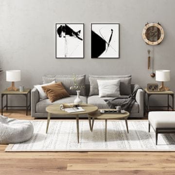 Vidaxl Pomoćni stolići, set od 2, hrast sonoma, 40x40x35 cm
