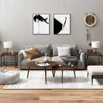 Vidaxl Pomoćni stolići, set od 2, smeđi hrast, 40x40x35 cm
