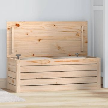 Vidaxl Kutija za pohranu 89x36,5x33 cm Puni bor