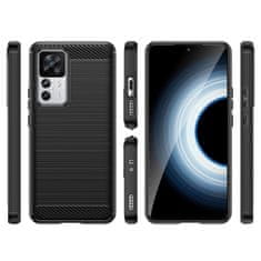MG Carbon silikonska maska za Xiaomi 12T Pro / Xiaomi 12T, crno