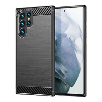 MG Carbon silikonska maska za Samsung Galaxy S23 Ultra, crno