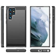 MG Carbon silikonska maska za Samsung Galaxy S23 Ultra, crno