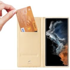 Dux Ducis Skin Pro preklopna maska za Samsung Galaxy S23 Ultra, zlato