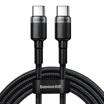 BASEUS Cafule najlonski kabel USB-C napajanje 2.0 100W 20V 5A 2m sivi