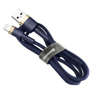 BASEUS Izdržljivi najlonski USB kabel za iPhone Lightning QC3.0 1.5A 2M plavi