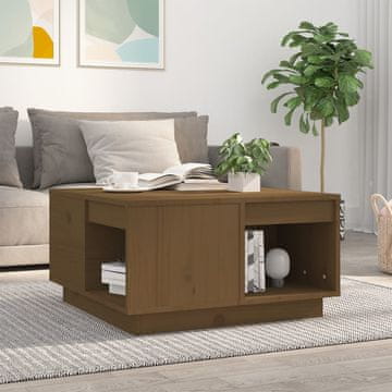 Vidaxl Klub stolić boje meda 60x61x32,5 cm masivni borov drvo