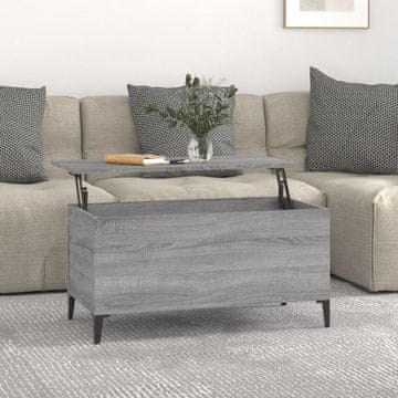 Vidaxl Klub stolić, sivi hrast sonoma, 90x44,5x45 cm
