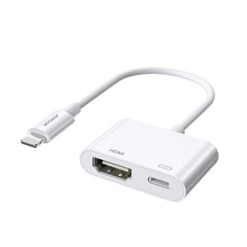 Joyroom Adapter za iPhone Lightning na HDMI FullHD + Lightning, bijeli
