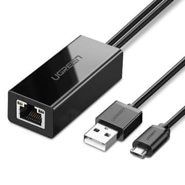 Ugreen Vanjski LAN micro USB 100Mbps adapter za Chromecast 1m crne boje
