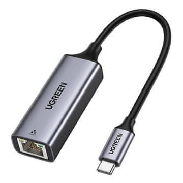 Ugreen Vanjski LAN RJ45 mrežni adapter - USB-C 1 Gigabit Ethernet - sivi