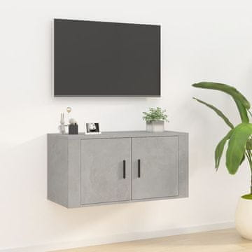 Vidaxl Zidni TV ormarić boje betona i sive boje 80x34,5x40 cm