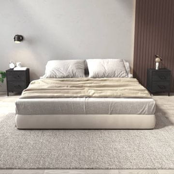 Vidaxl Noćni ormarići, set od 2, crni, 36x30x45 cm, masivni borov drvo