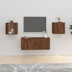 Vidaxl Zidni TV ormarići, 2 kom, smeđi hrast, 40x34,5x40 cm