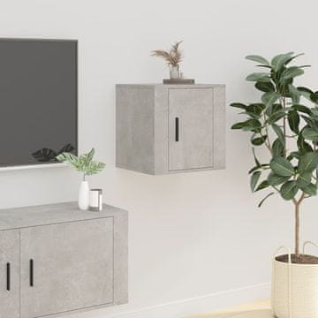 Vidaxl Zidni TV ormarić boje betona i sive boje 40x34,5x40 cm