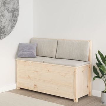 Vidaxl Klupa, 110x41x76,5 cm, Masivno borovo drvo