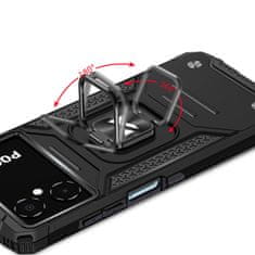 WOZINSKY Oklopna futrola za Samsung Galaxy A03 s magnetskim držačem Ring Armor crna