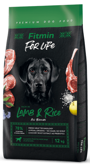 Fitmin For Life Beef & Rice briketi za pse, 12 kg