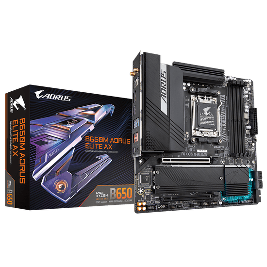 Gigabyte B650M Aorus Elite AX matična ploča, AM5, mATX, DDR5, WiFi6E