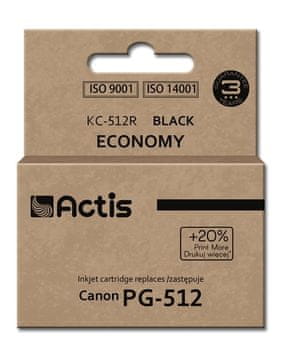 ACS Zamjenska tinta Actis KC-512R za Canon PG-512, Standard, 15ml, crna