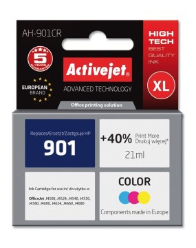 ActiveJet Activejet AH-901CR zamjenska tinta za HP 901 CC656AE, 21 ml, boja