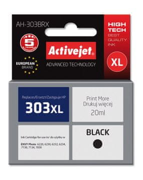 ActiveJet Activejet AH-303BRX zamjenska tinta za HP 303XL T6N04AE, crna, 20ml